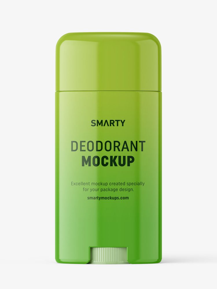 Glossy deodorant tube mockup