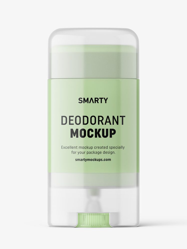 Semi transparent deodorant tube mockup