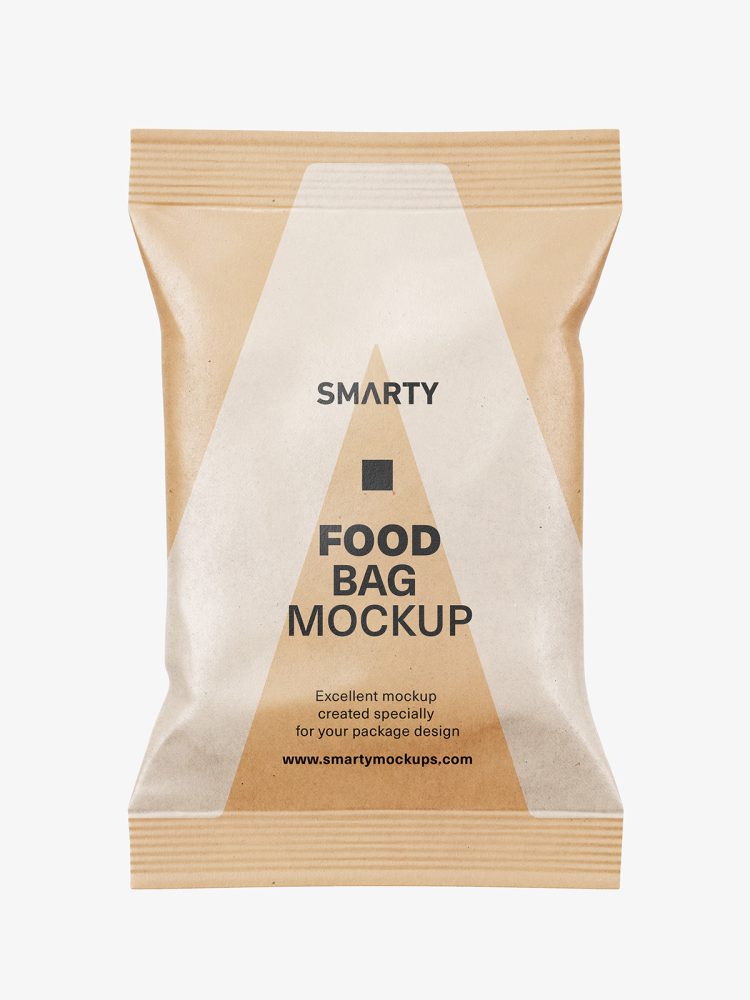 Food pouch mockup / kraft paper