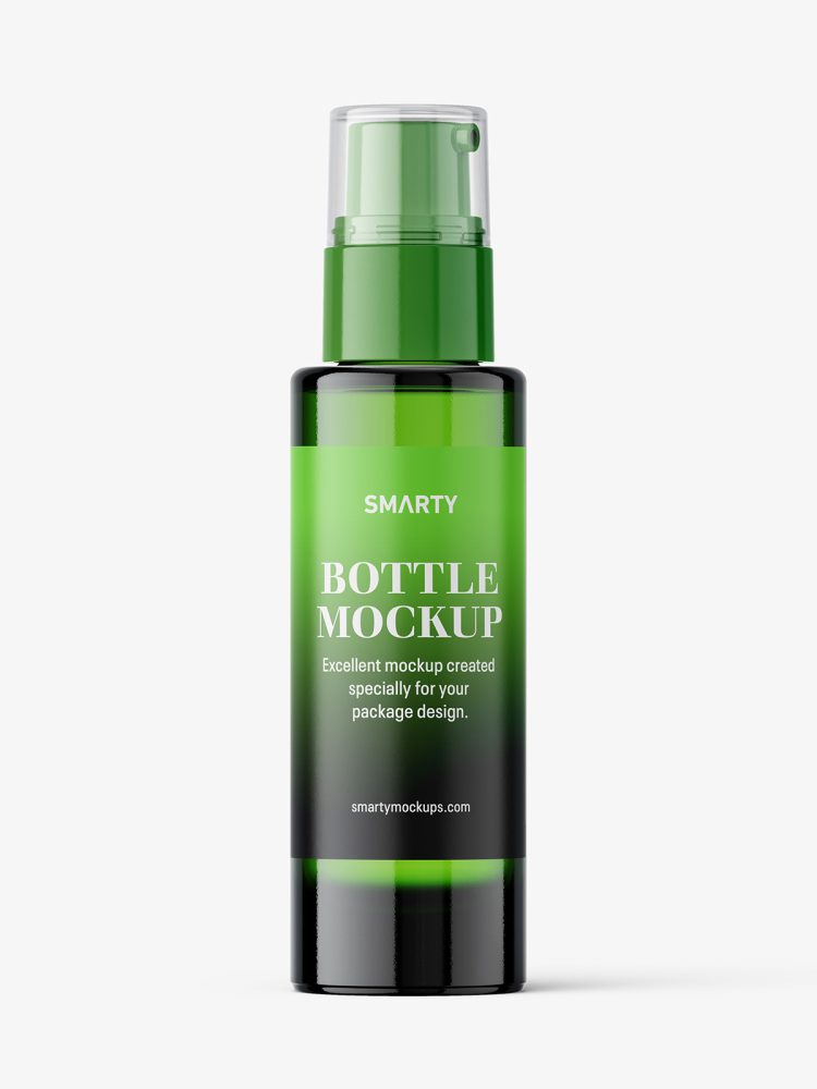 Airless dispenser bottle mockup / green