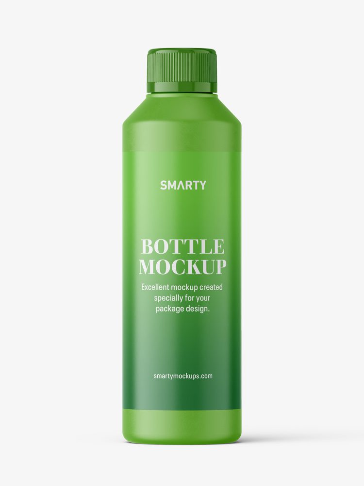 Matt bottle with child resistant cap mockup