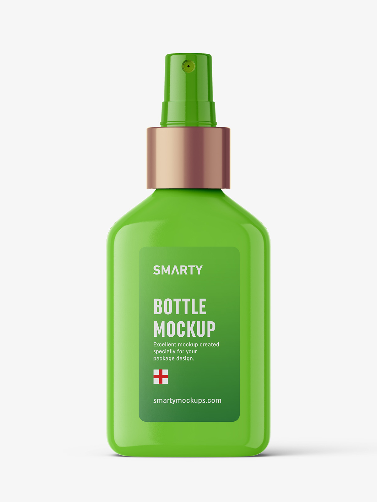Download Square bottle with atomizer mockup / plastic - Smarty Mockups