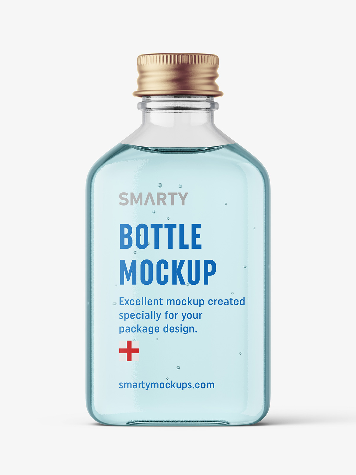 Download Square bottle with silver cap mockup / clear - Smarty Mockups