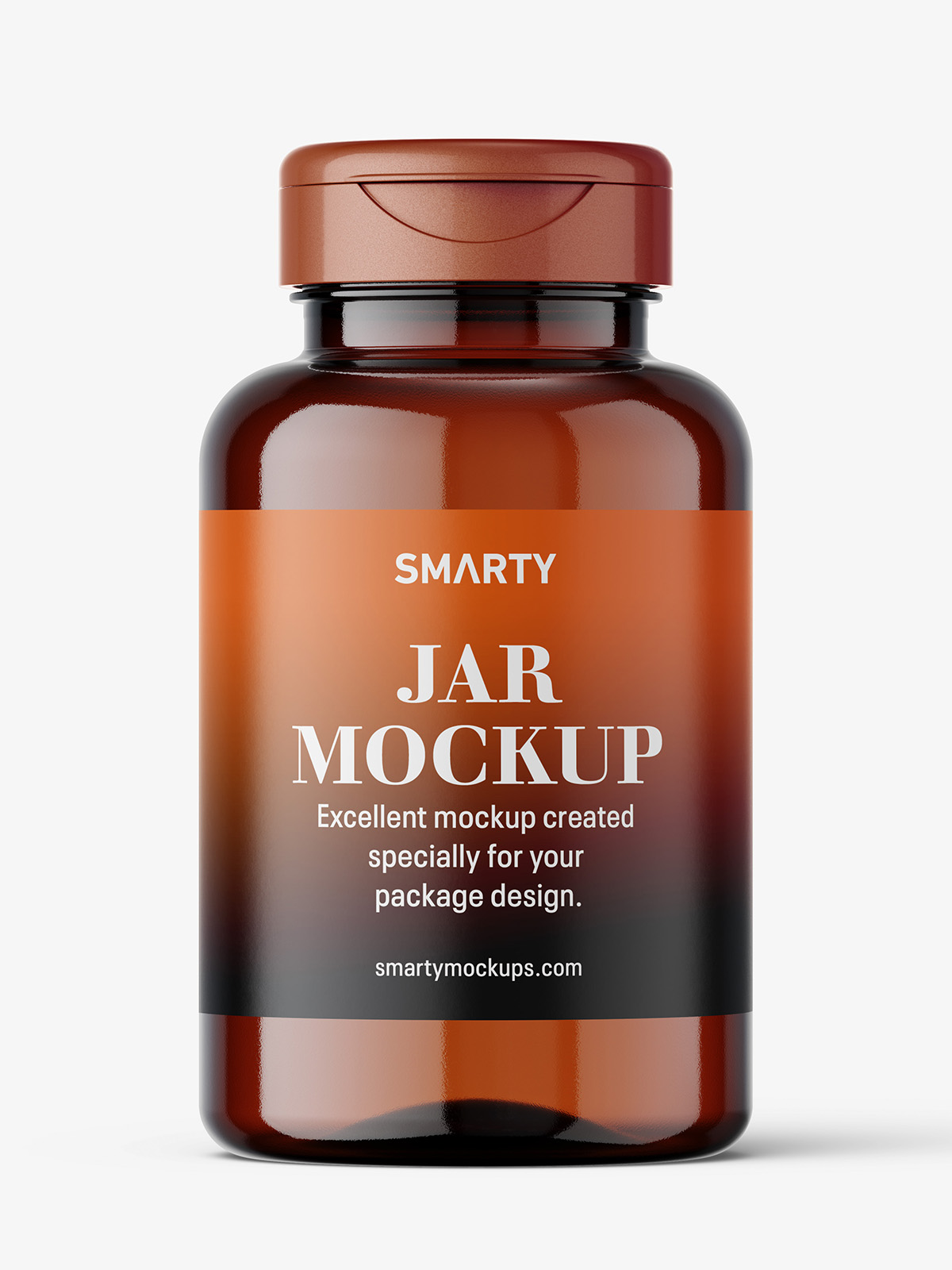 Download Amber plastic jar mockup - Smarty Mockups