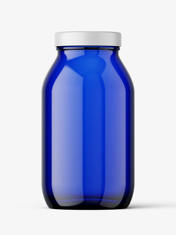 Blue jar mockup