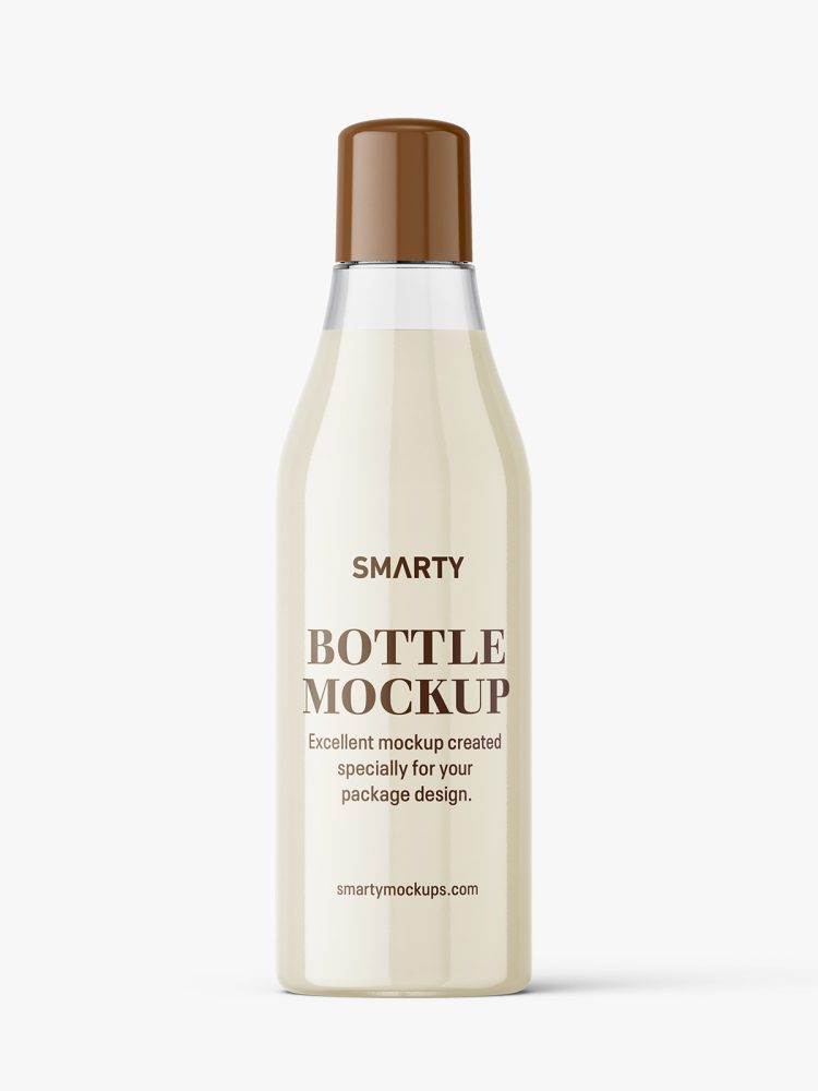 Cosmetic bottle with rounded screwcap / cream