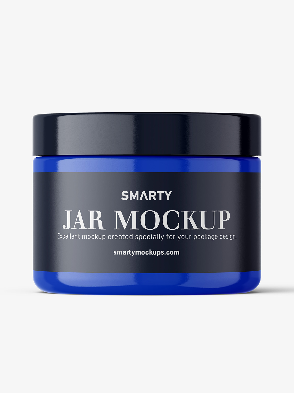 Glossy cosmetic jar mockup - Smarty Mockups