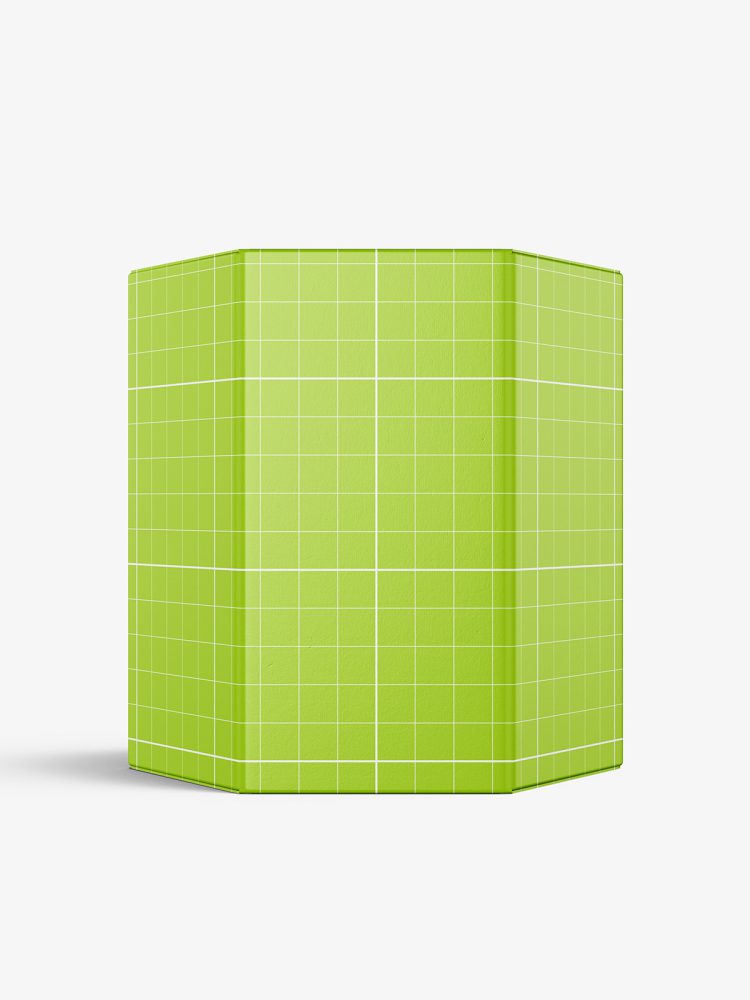 Download Hexagonal box mockup / white - metallic - kraft - Smarty ...