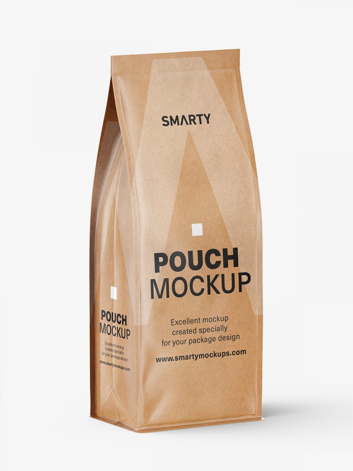 Flat Bottom Pouch Mockup Kraft Paper Smarty Mockups