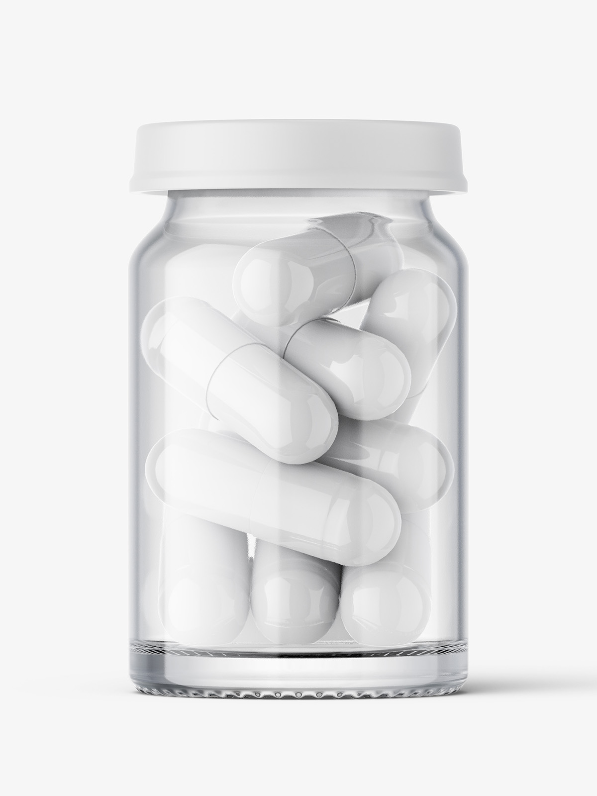 Download Small jar with capsules mockup - Smarty Mockups