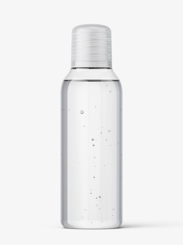 Small bottle with frosted cap / clear