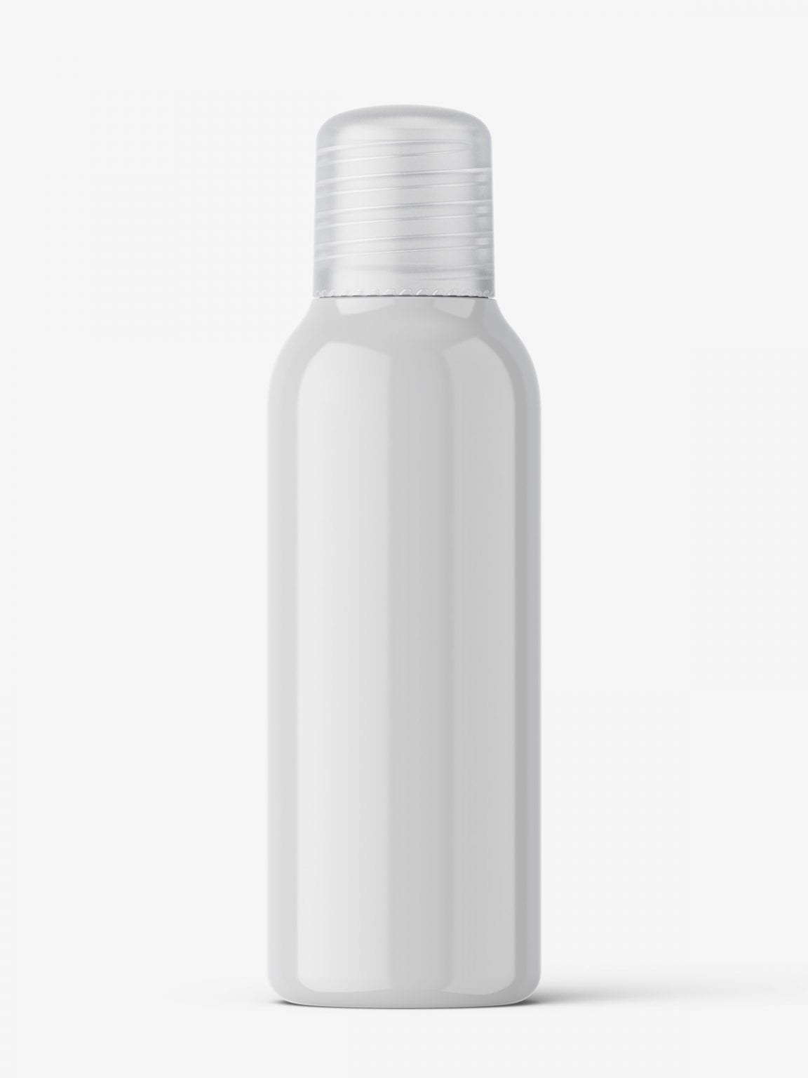 Download Small bottle with frosted cap / glossy - Smarty Mockups