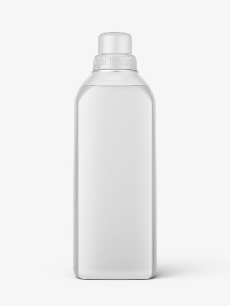 Transparent universal plastic bottle mockup