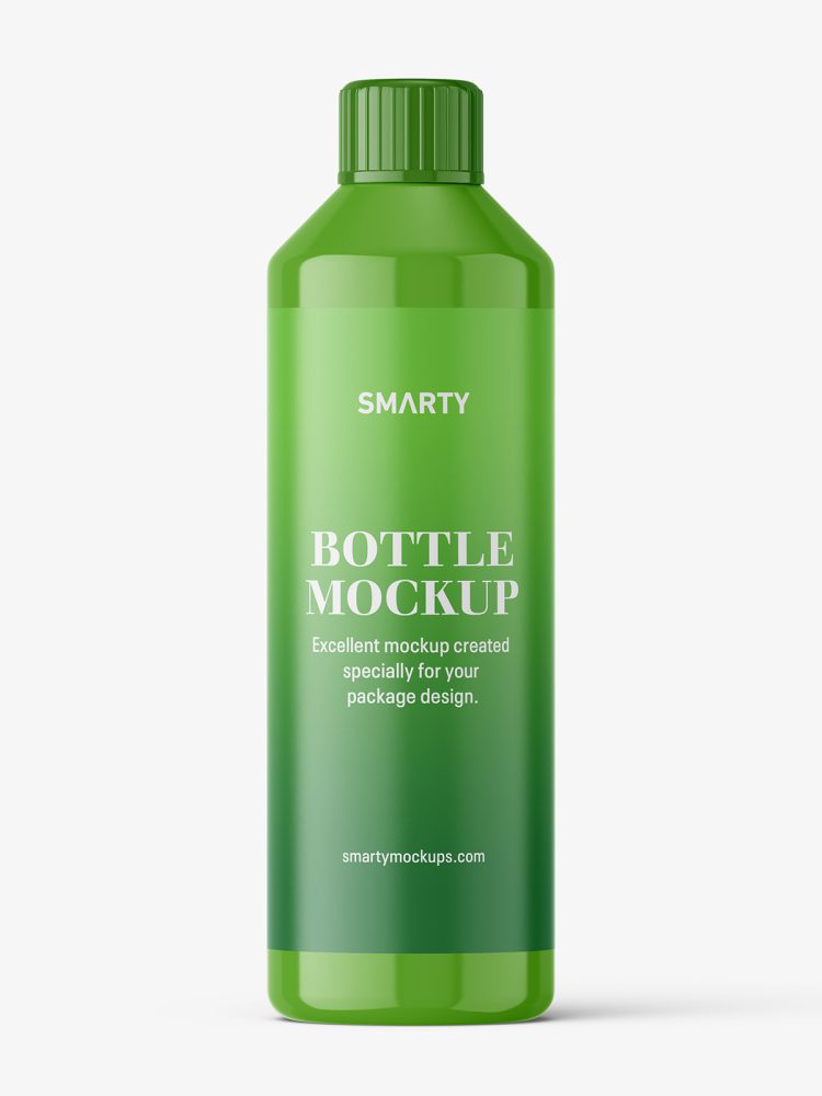 Universal plastic bottle mockup / glossy