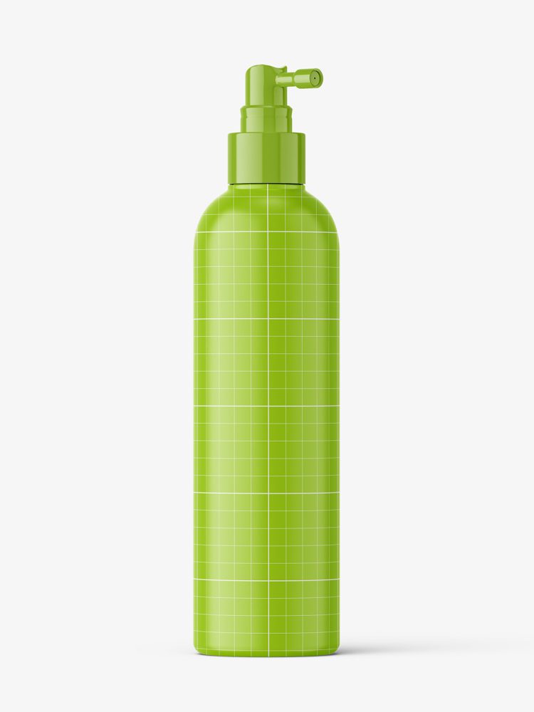 Clear bottle with pump dispenser mockup