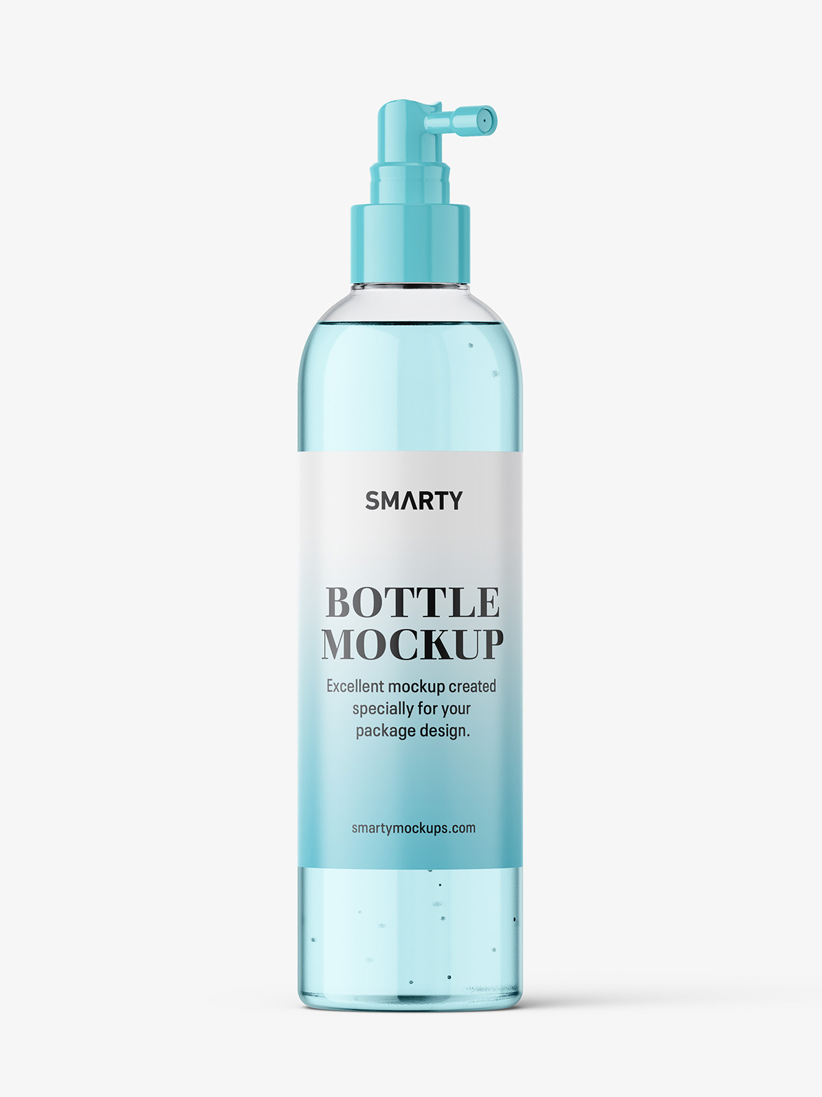 Download Clear bottle with pump dispenser mockup - Smarty Mockups