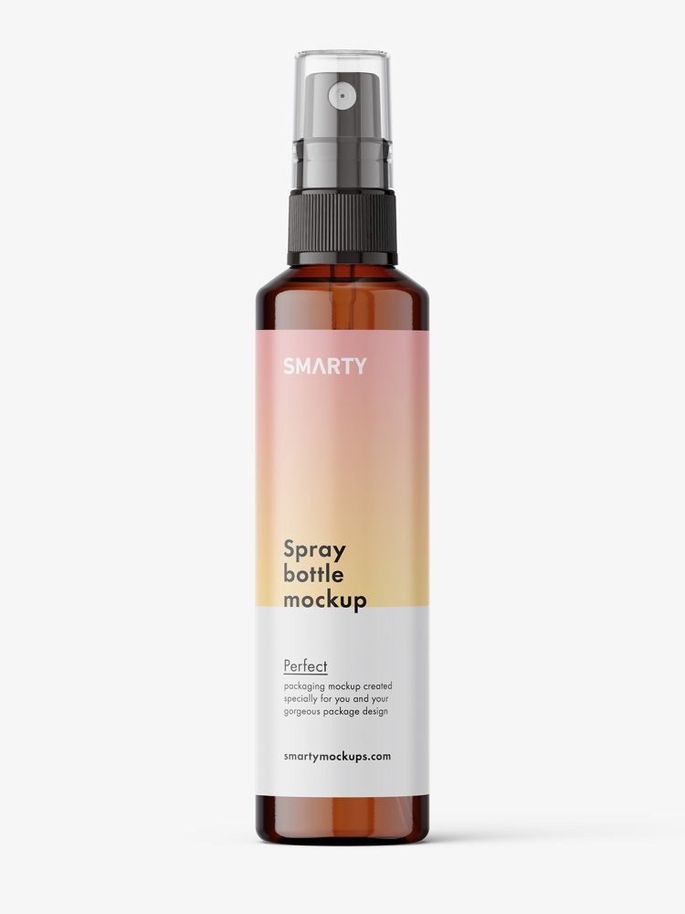 Spray bottle mockup / amber
