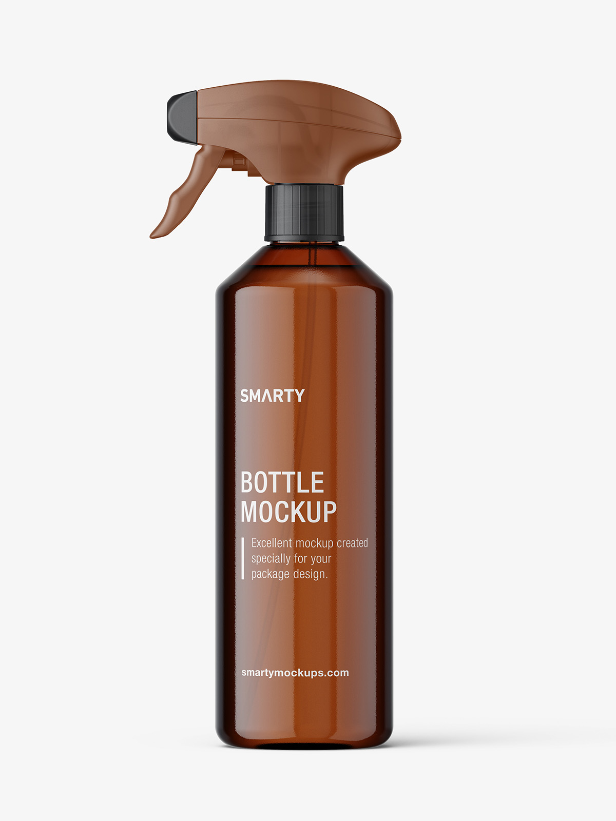 Download Bottle with trigger spray mockup / amber - Smarty Mockups