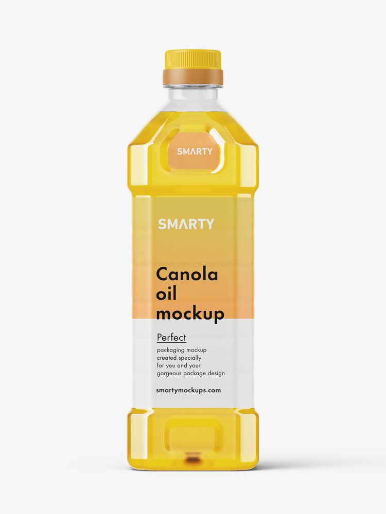 Canola oil bottle mockup