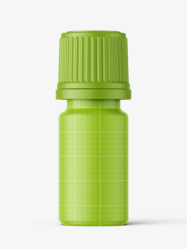 Clear bottle with pills mockup / 5 ml