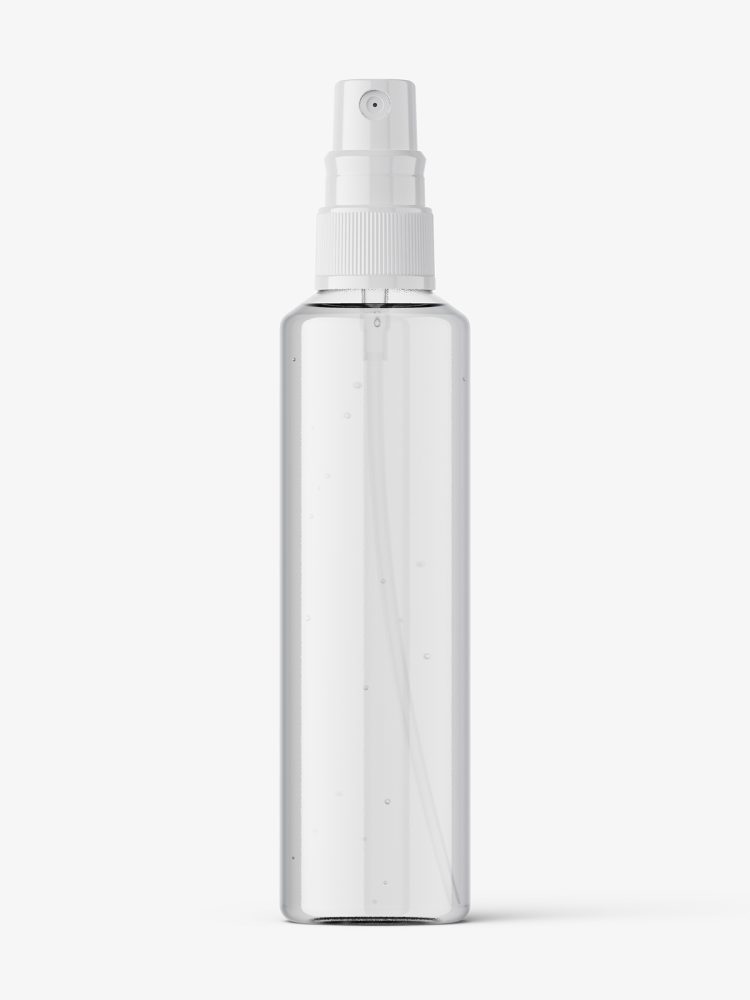 Spray bottle mockup / clear