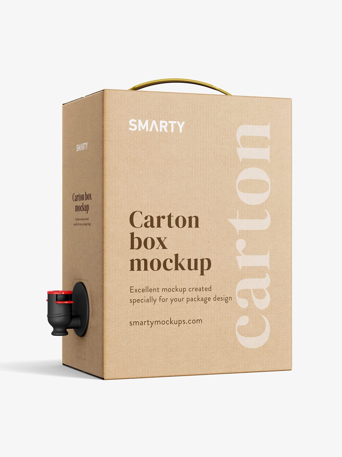 Download Wine / Juice carton box mockup - Smarty Mockups