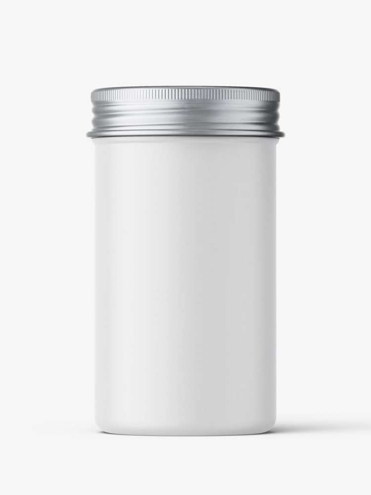 Jar with metallic cap / matt
