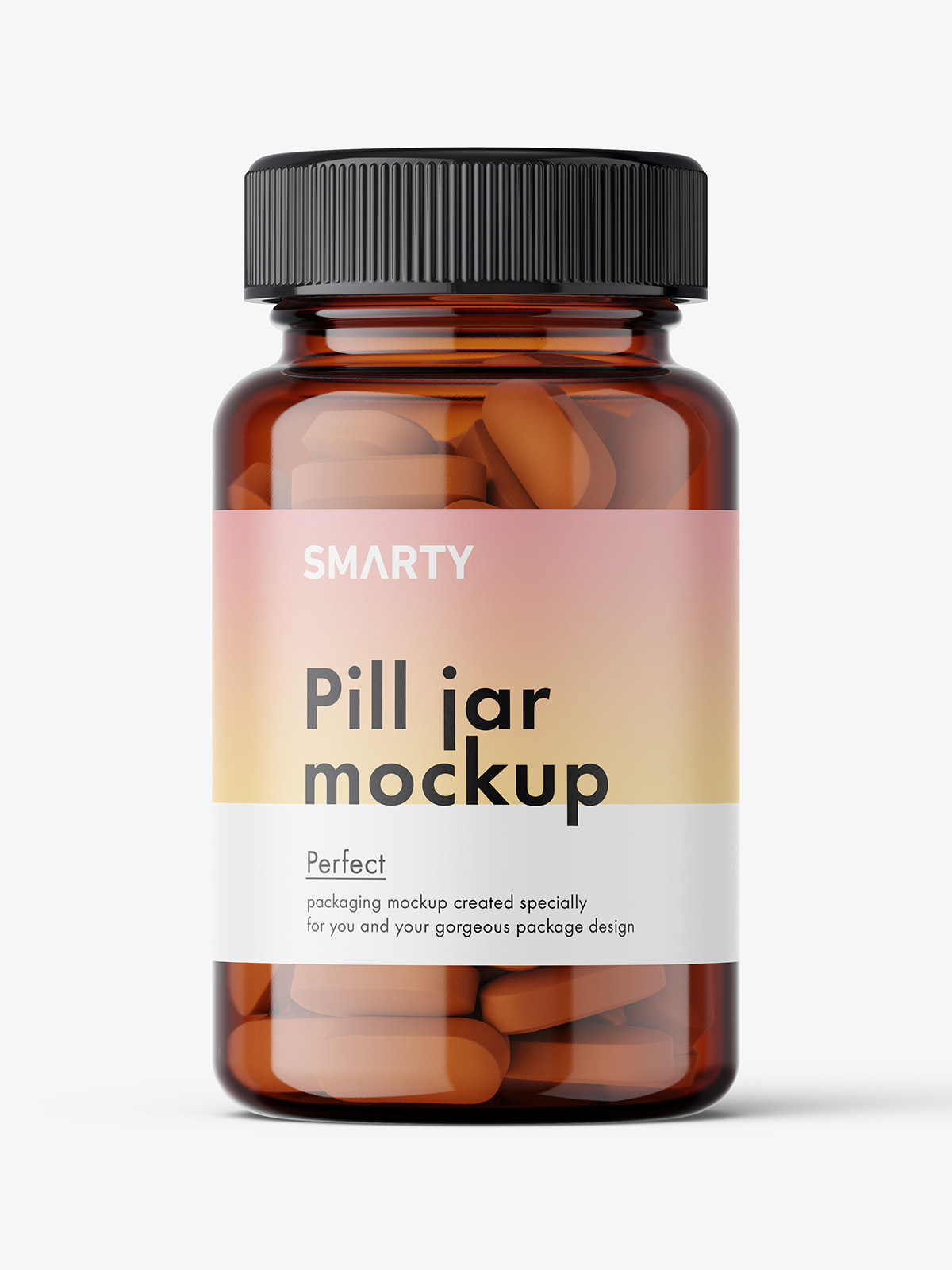 Download Jar with pills mockup / amber - Smarty Mockups