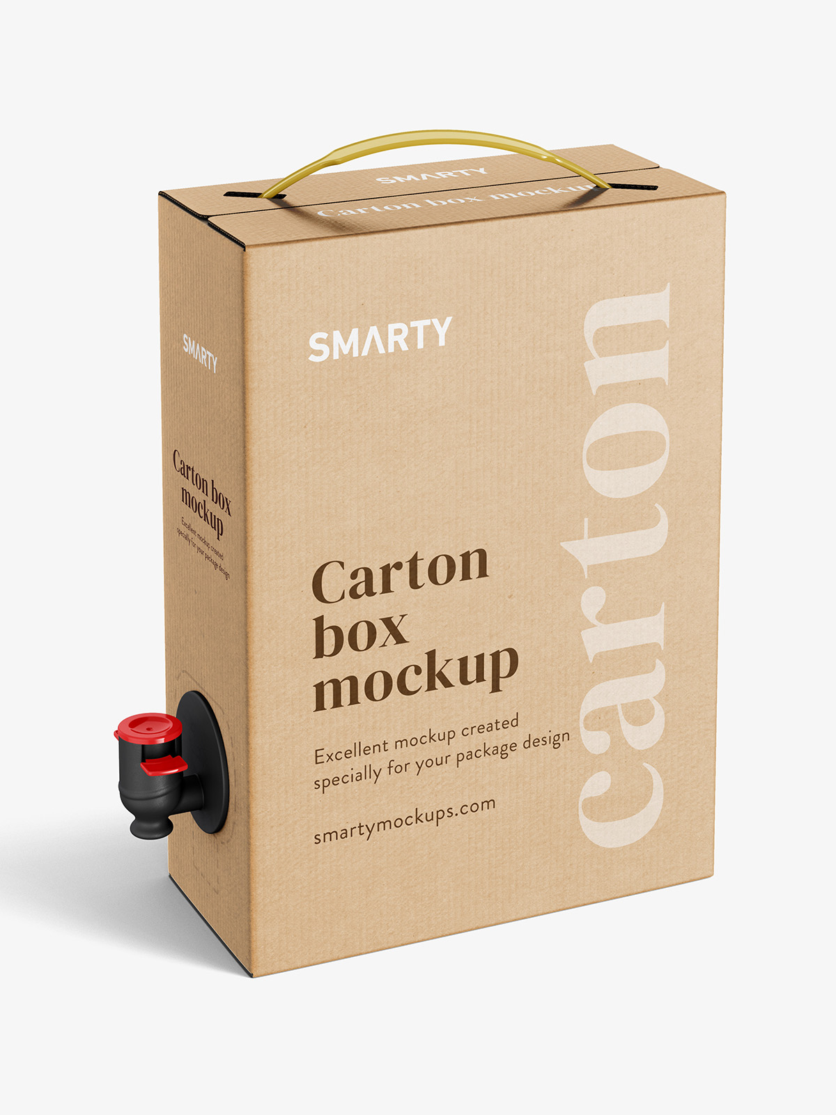 Wine / Juice carton box mockup - Smarty Mockups
