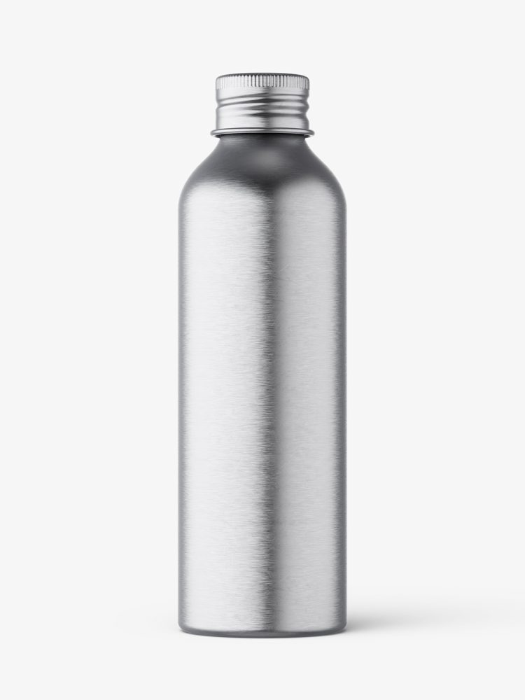 Aluminium screw lid bottle mockup