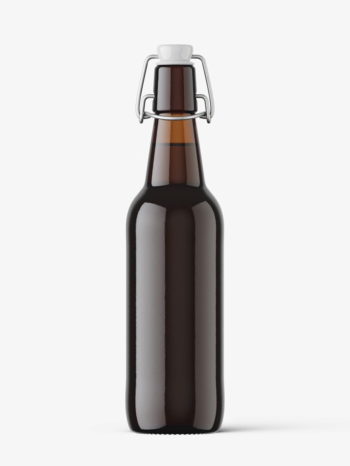 Download Dark beer bottle with swing top cap mockup - Smarty Mockups