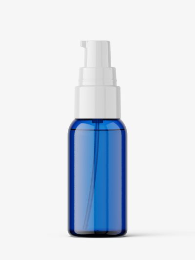 Boston bottle with treatment pump / blue