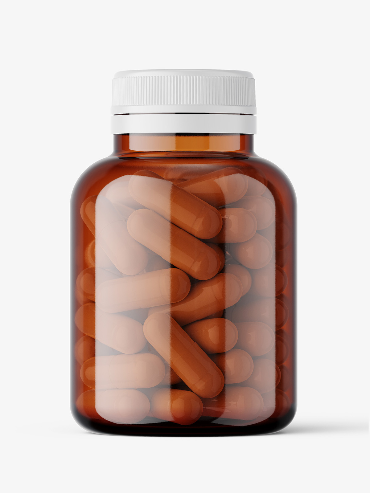 Download Jar with capsules mockup / amber - Smarty Mockups