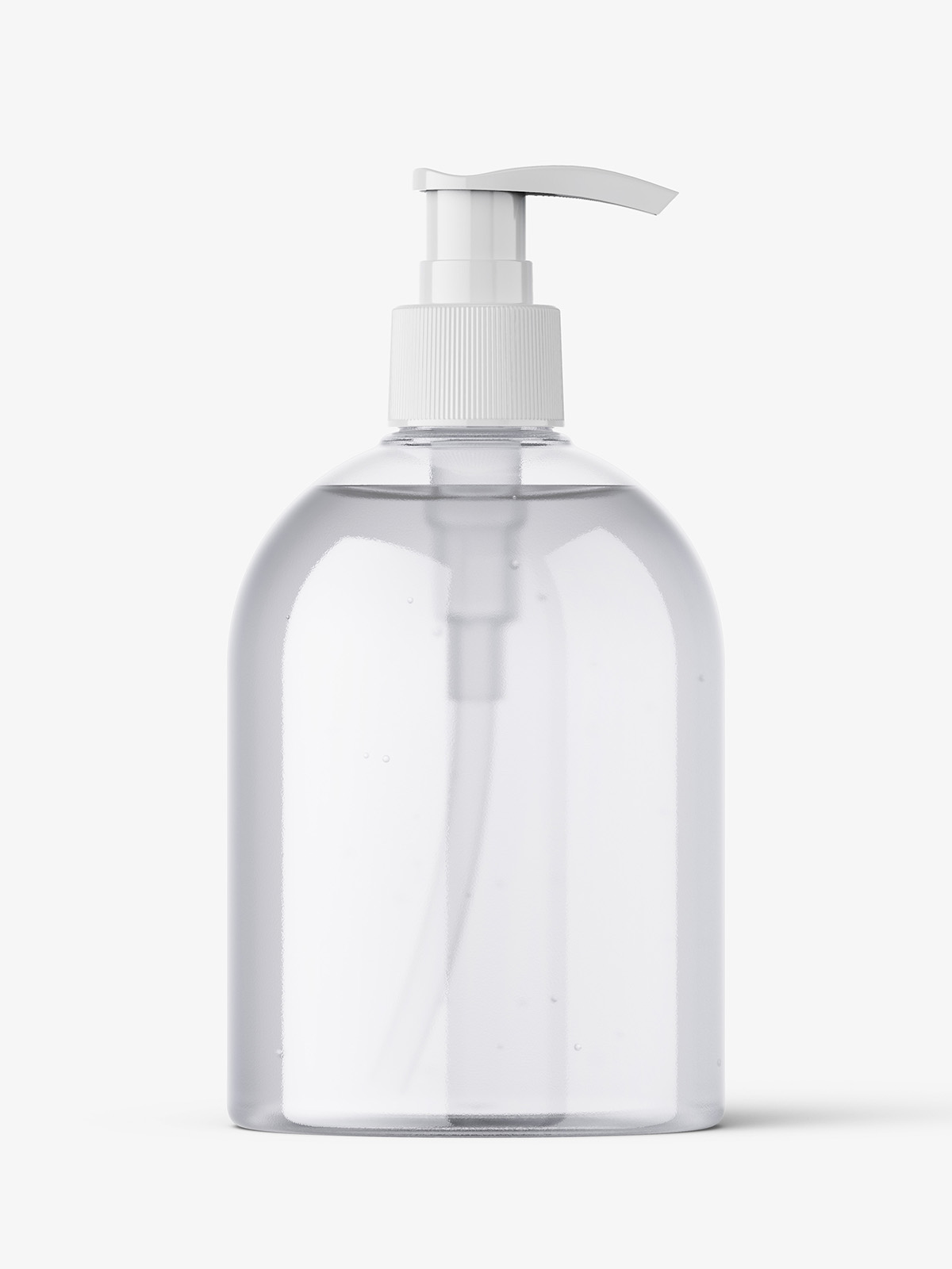 Download Clear dome bottle with pump mockup - Smarty Mockups