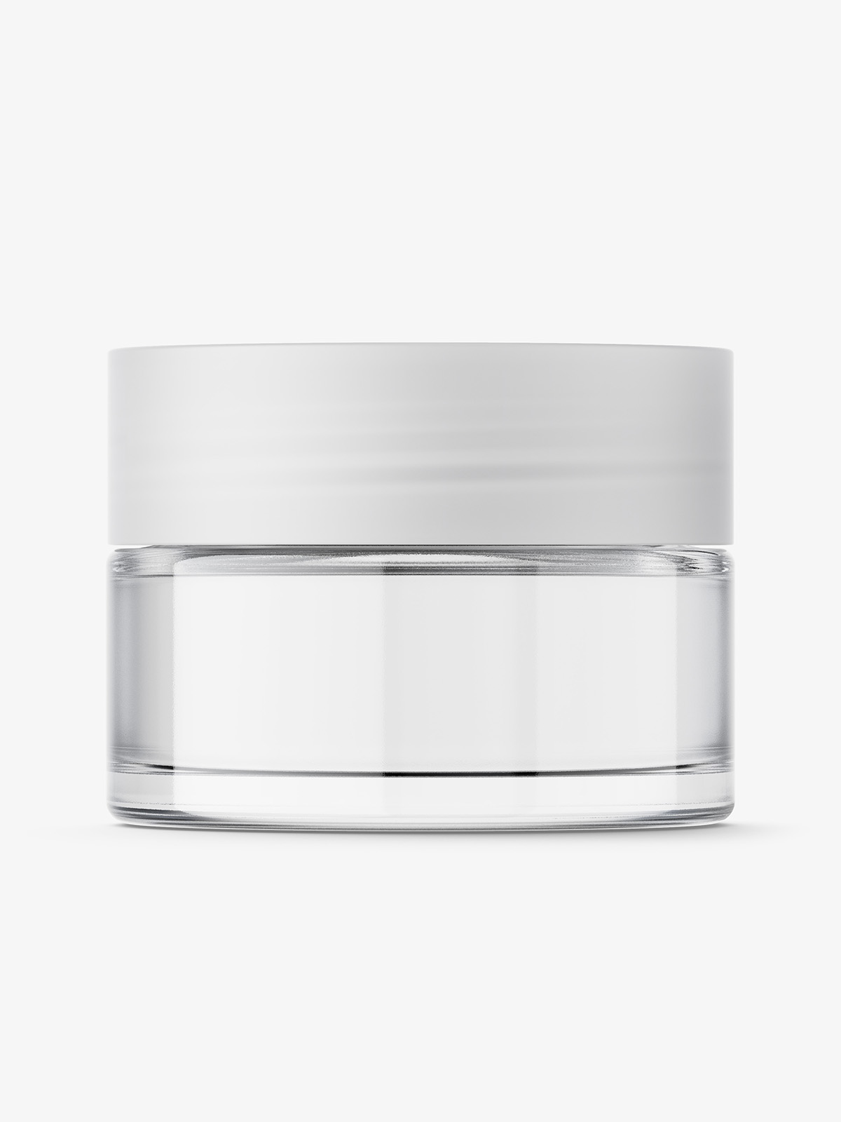 Cosmetic glass jar mockup / clear - Smarty Mockups
