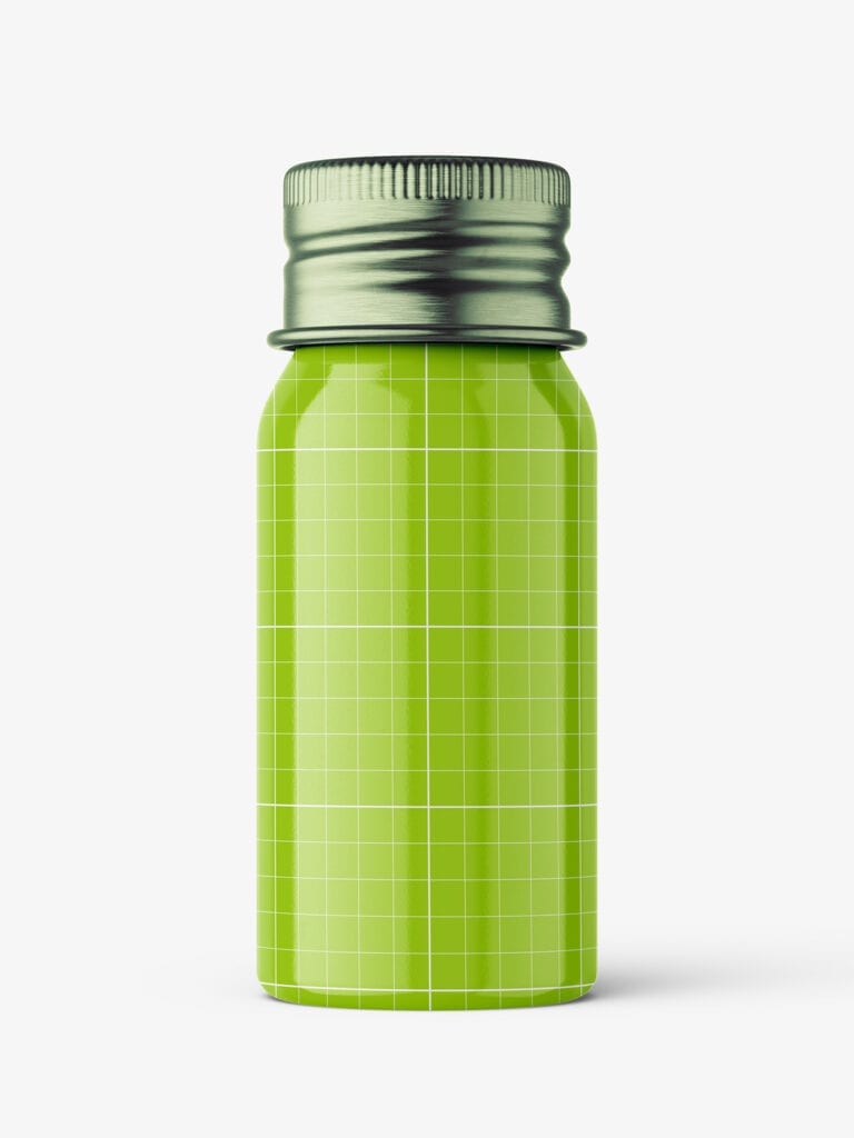 Download Aluminium screw lid bottle mockup / glossy - Smarty Mockups