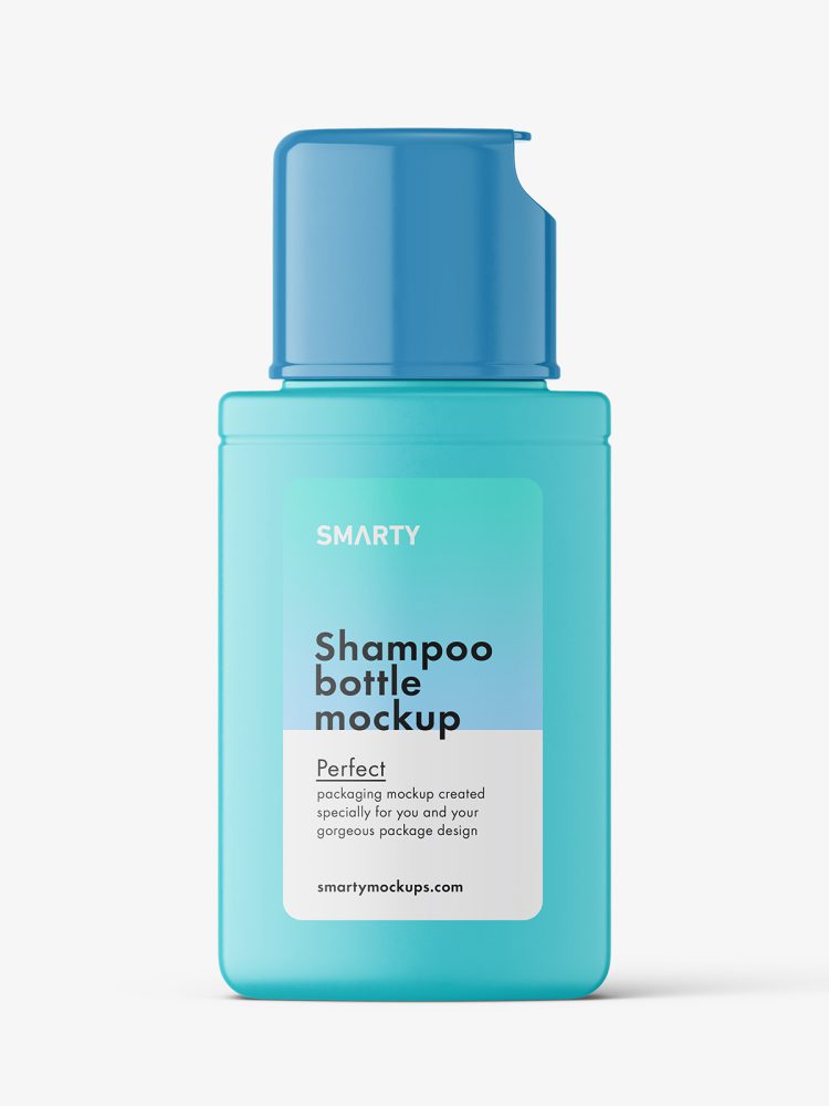 Matt shampoo bottle mockup