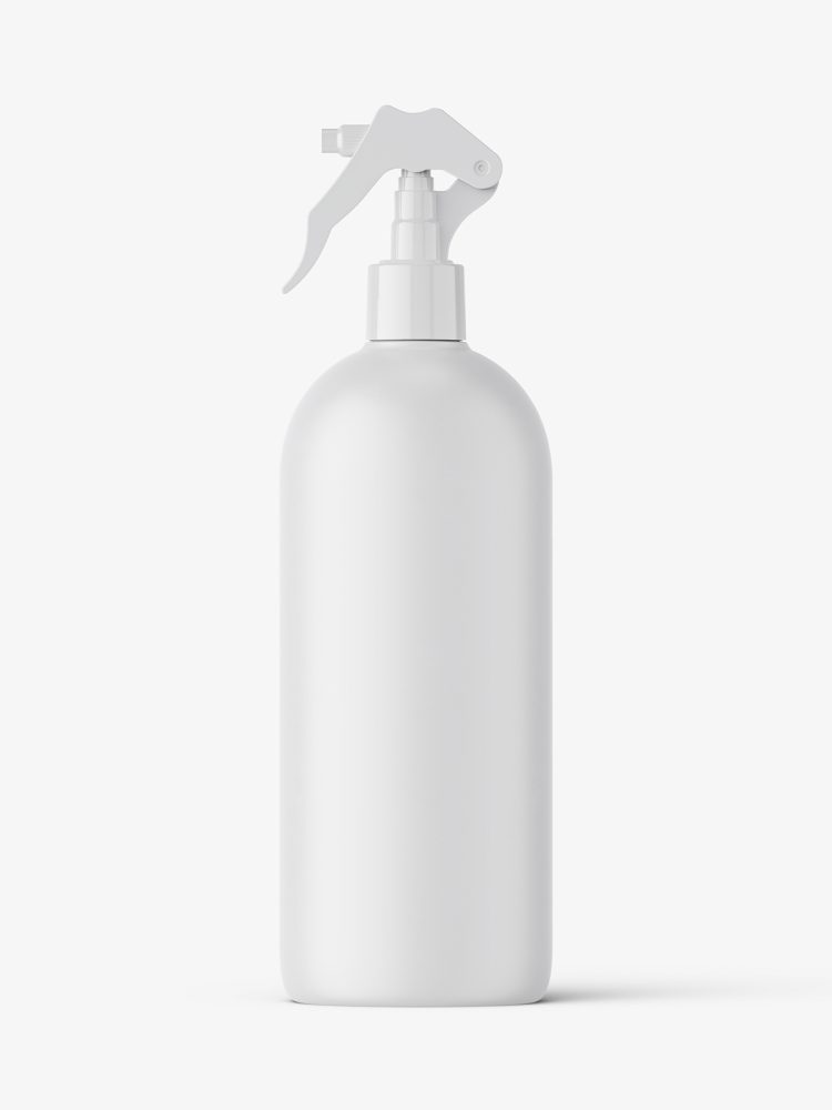 Bottle with trigger spray mockup / matt