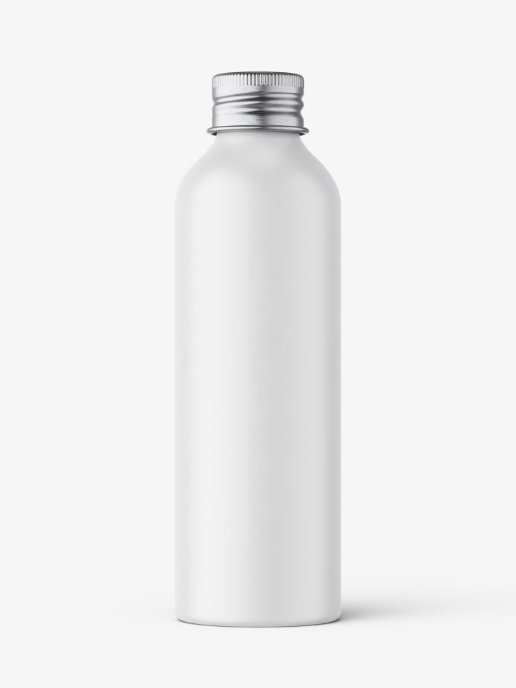 Aluminium screw lid bottle mockup / matt