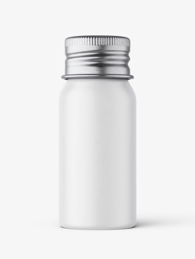 Aluminium screw lid bottle mockup / matt
