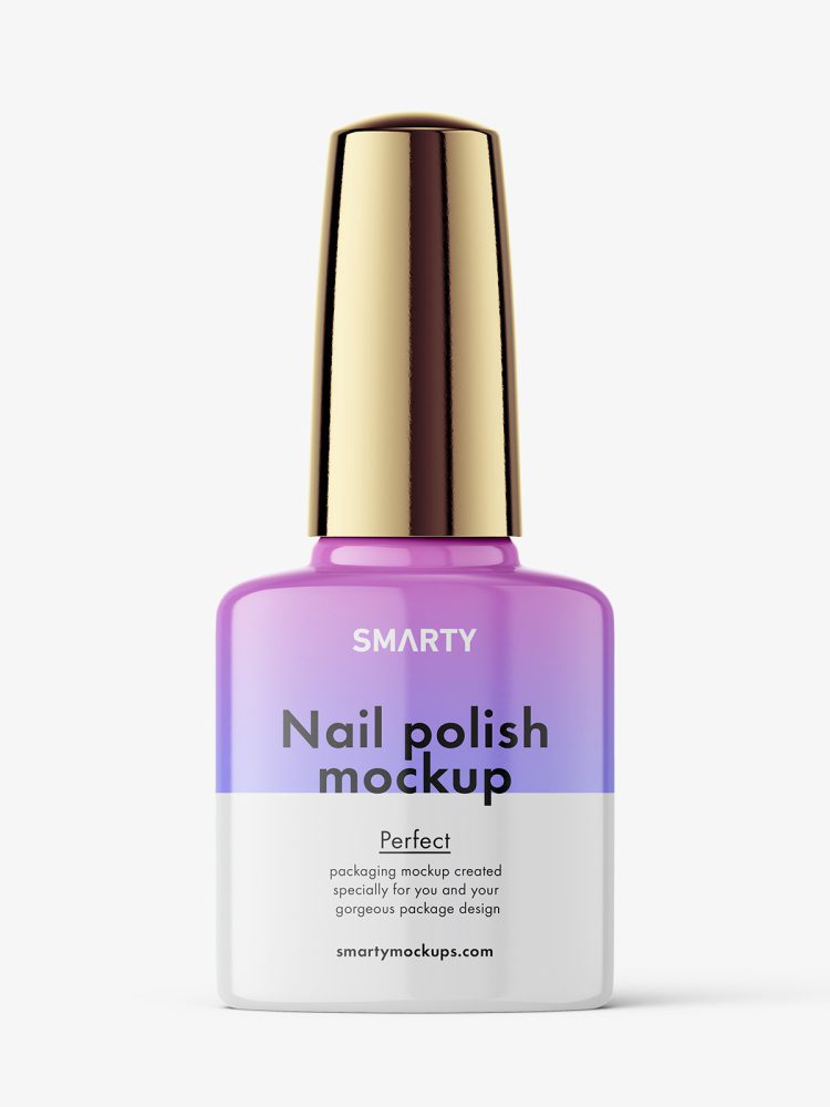 Nail polish bottle mockup / glossy