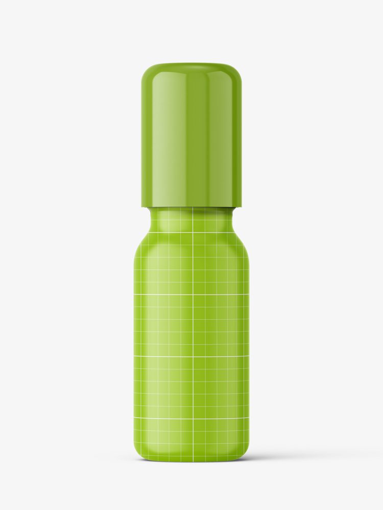 Small roll-on bottle mockup / amber