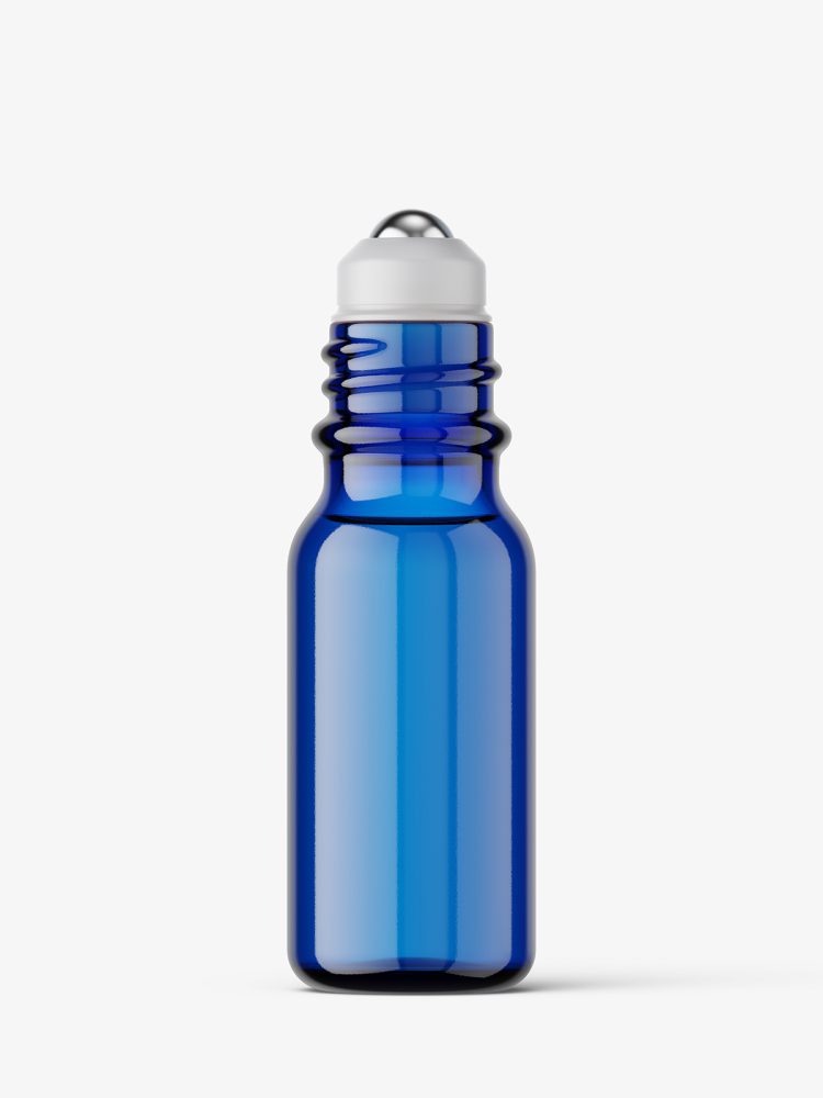Small roll-on bottle mockup / blue