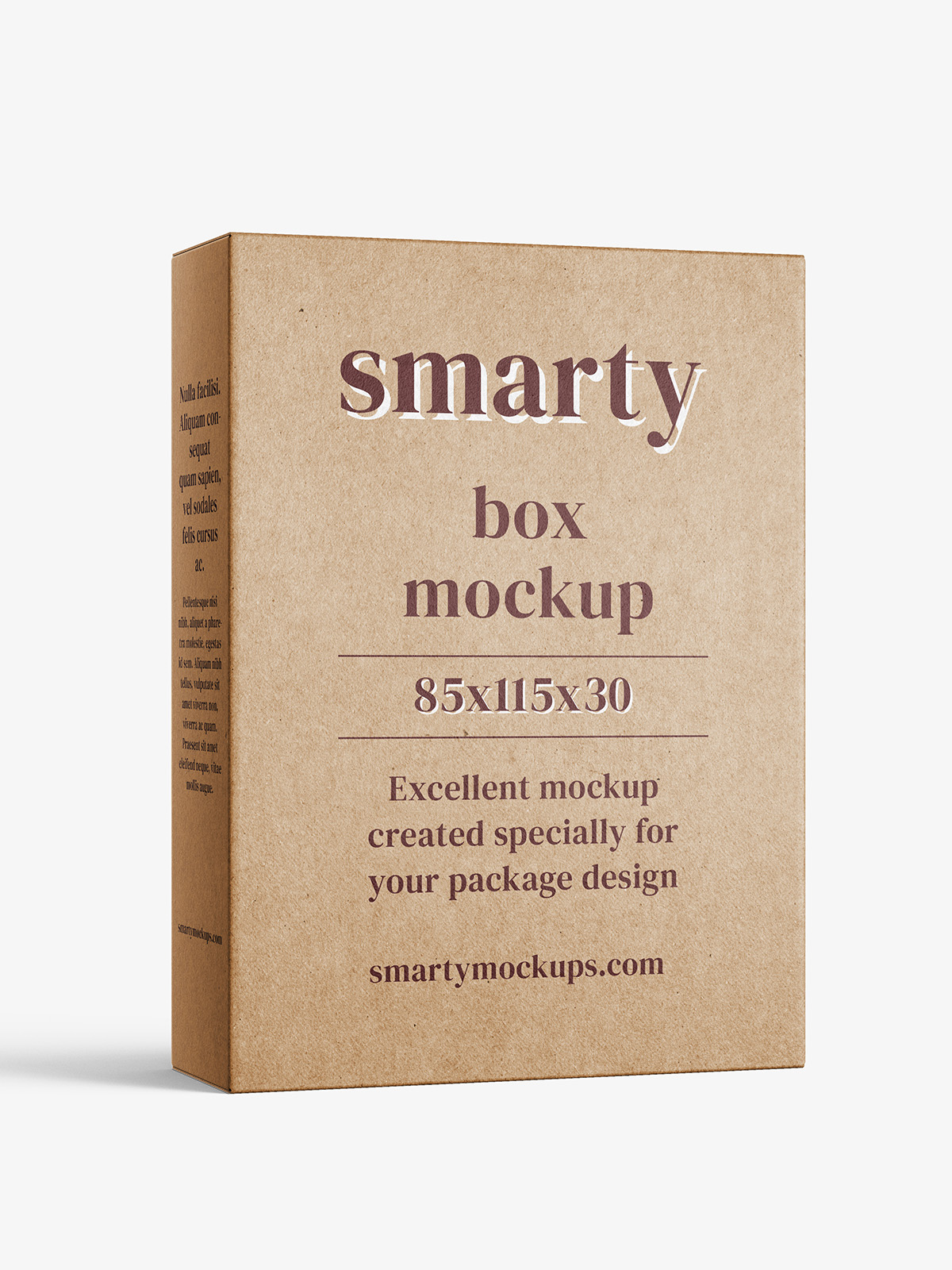 Download Box mockup / 85x115x30 mm / white - metallic - kraft - Smarty Mockups