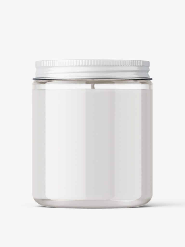 Download Candle in glass jar mockup / clear - Smarty Mockups