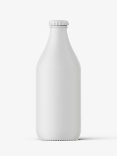 Ceramic beer bottle mockup