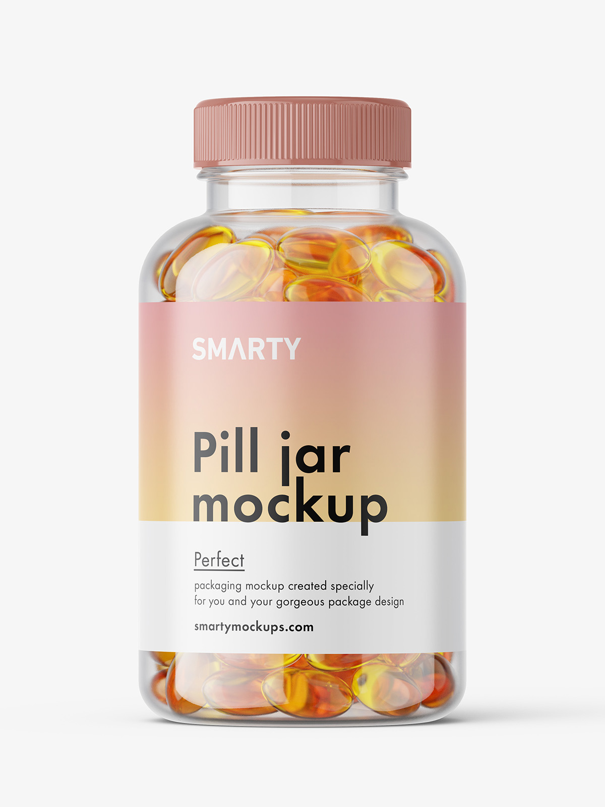 Download Jar With Fish Oil Capsules Mockup Smarty Mockups