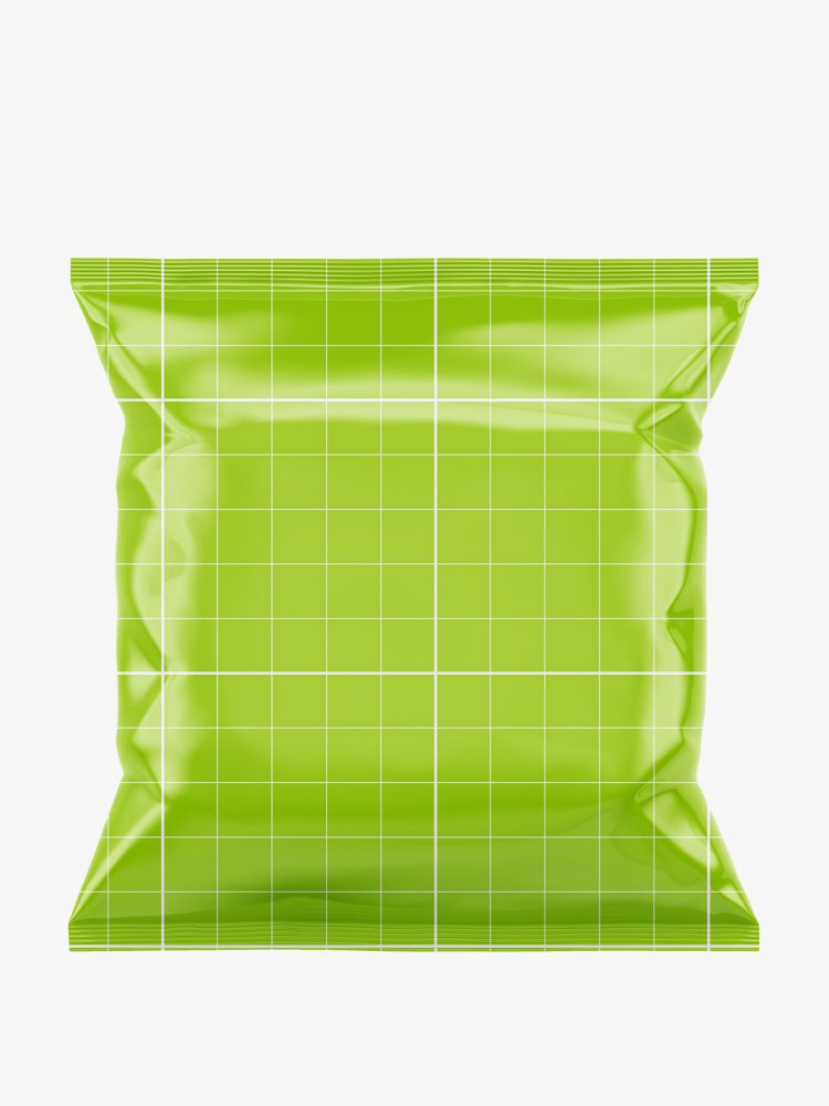 Glossy food bag mockup