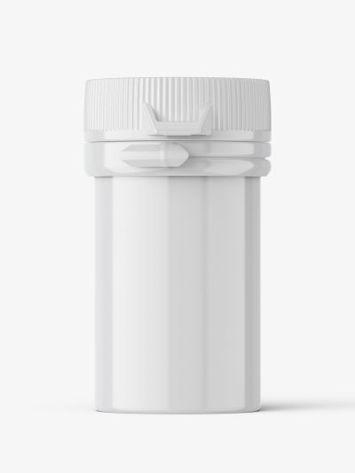 Small pharmaceutical jar mockup / glossy