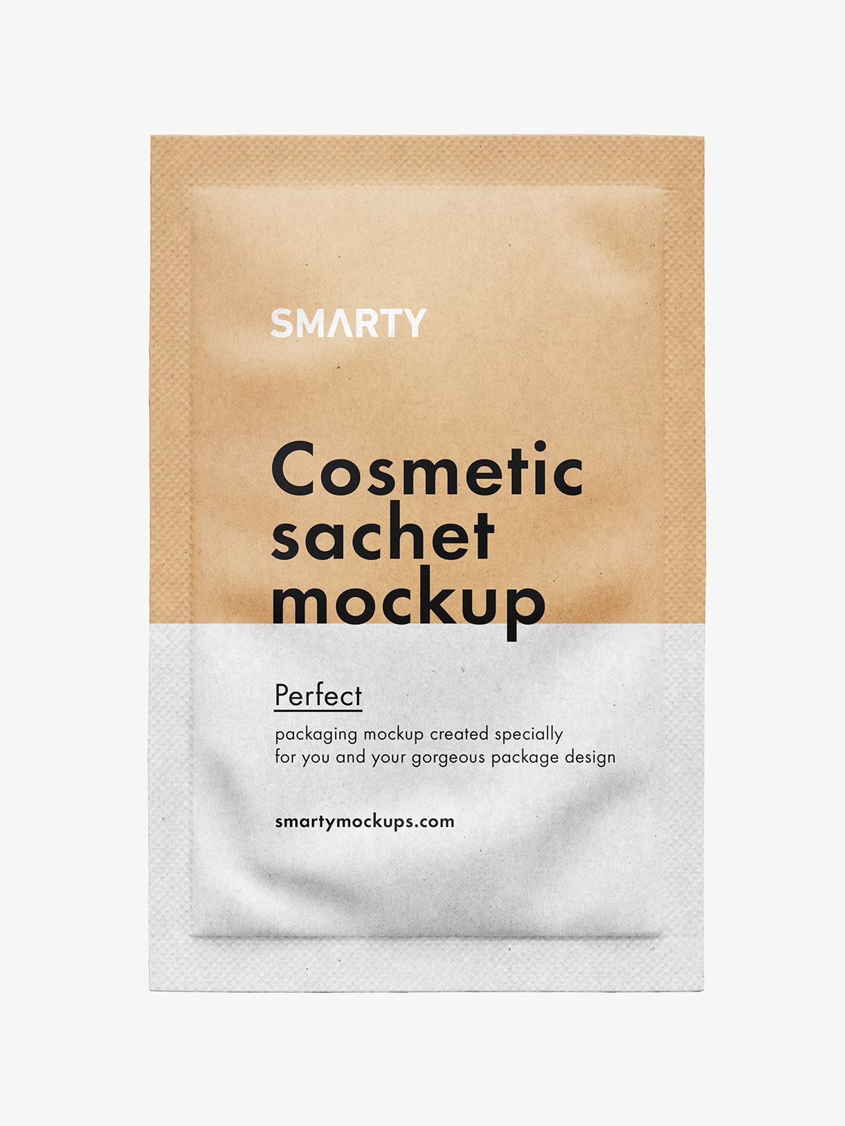 Cosmetic sachet mockup / kraft paper - Smarty Mockups